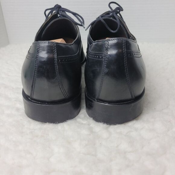 Bettaccini Oxford Men\'s Size 12 Cap Toe Black Leather Hand Made Dress Shoes 6901 main image 9